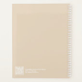 Soft Khaki/Beige Minimalist プランナー手帳 (裏面)