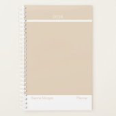 Soft Khaki/Beige Minimalist Planner プランナー手帳 (正面)
