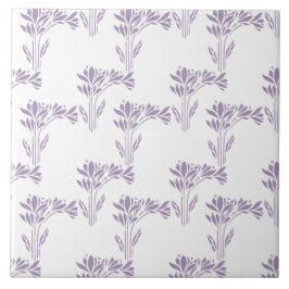 Soft Lavender Botanical Pattern Tile タイル