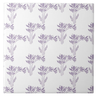 Soft Lavender Botanical Pattern Tile タイル