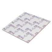 Soft Lavender Botanical Pattern Tile タイル (側面)