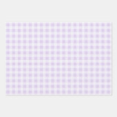Soft Lavender Gingham Wrapping Paper Sheets ラッピングペーパーシート (正面3)