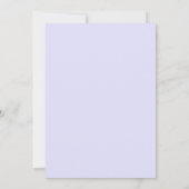Soft Lavender Minimalist 21st Birthday Invitation 招待状 (裏面)