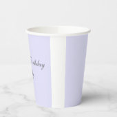 Soft Lavender Minimalist Birthday Party Paper Cup 紙コップ (左)