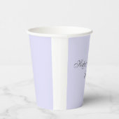 Soft Lavender Minimalist Birthday Party Paper Cup 紙コップ (右)
