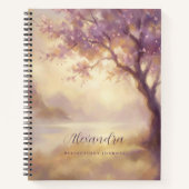Soft Lavender Nature Aesthetic Reflections Journal ノートブック (正面)