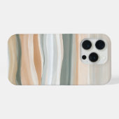 Soft Layered Tides – Abstract Coastal Neutral  iPhoneケース (裏面横)