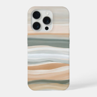 Soft Layered Tides – Abstract Coastal Neutral  iPhone 15 Proケース