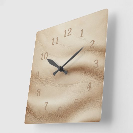 soft leather スクエア壁時計 (傾斜)