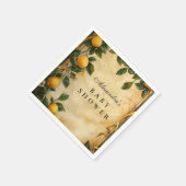 Soft Lemon Garden Baby Shower スタンダードカクテルナプキン (角)