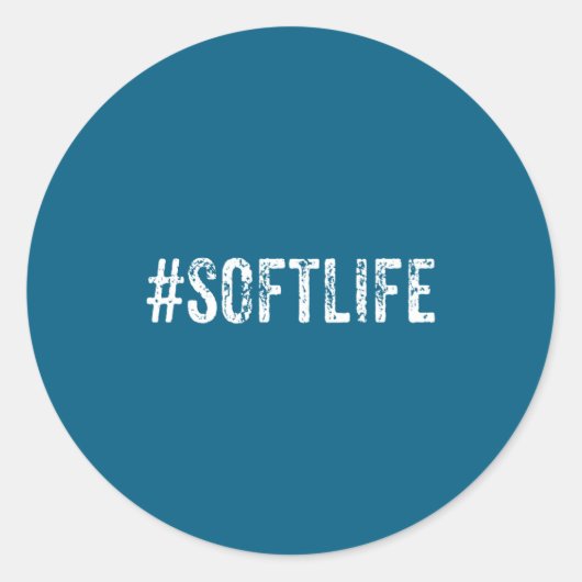 Soft Life Dont Stress Stress Softlife Softli ラウンドシール (正面)