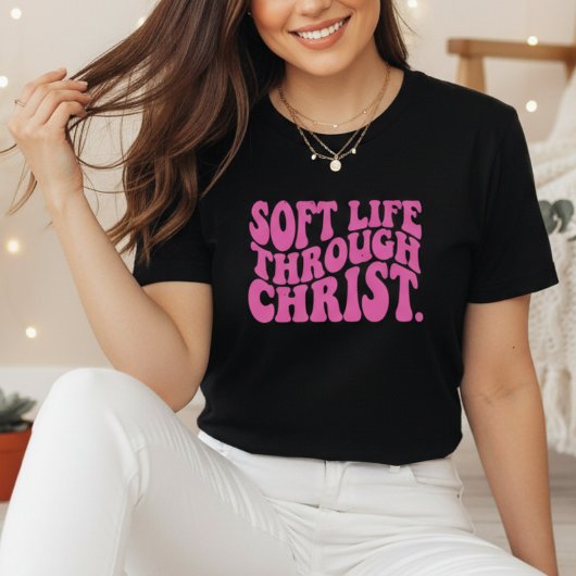 Soft Life Through Christ Christian Faith T-Shirt Tシャツ