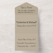 Soft Light Beige Background – Wedding Design オールインワン招待状 (内側)