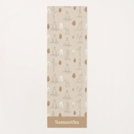 Soft Line Art Yoga Flow Minimalist ヨガマット