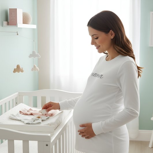Soft Long Sleeve Maternity Top for Pregnant Moms  Tシャツ