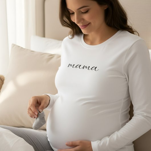 Soft Long Sleeve Maternity Top for Pregnant Moms  Tシャツ