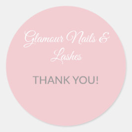Soft Luxury Thank You Stickers for Beauty Business ラウンドシール