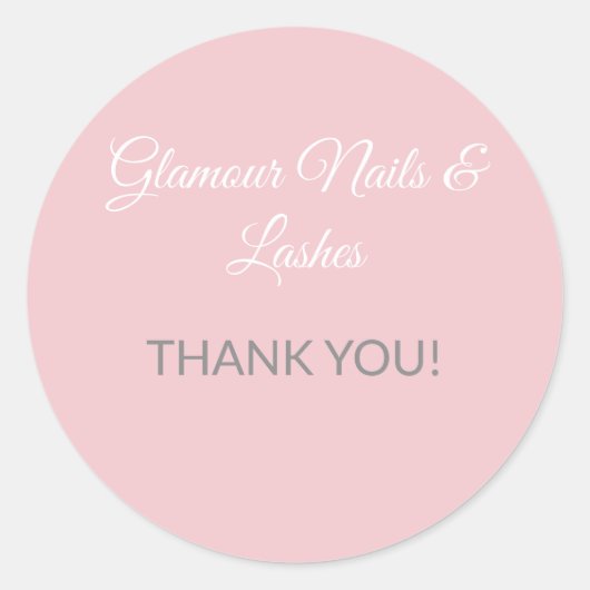 Soft Luxury Thank You Stickers for Beauty Business ラウンドシール (正面)