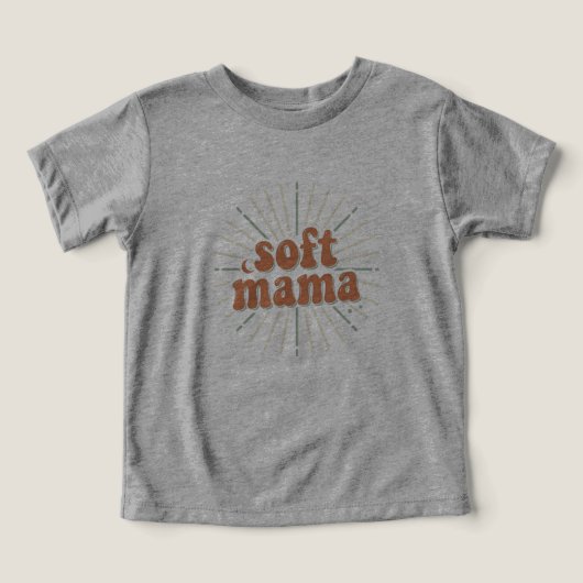 Soft Mama: レトログルーヴィーなサン・バーストの母性タイポグラフィ (デザイン正面)