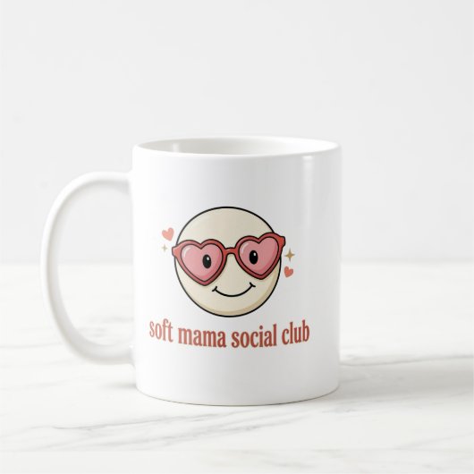 Soft Mama Social Club ロゴデザイン コーヒーマグカップ (左)