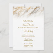 Soft Marble Fade Wedding Invitation 招待状 (正面)
