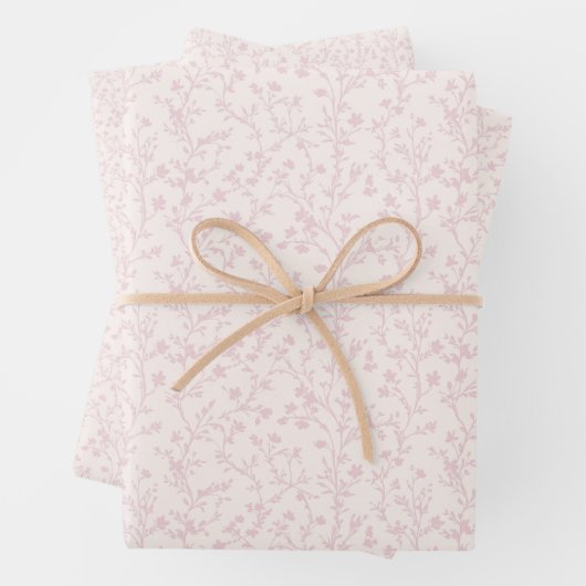 Soft Meadow Blush Pink - Neutral ラッピングペーパーシート (インサイチュ)