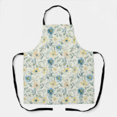 Soft Meadow Daisy Watercolor エプロン (正面)