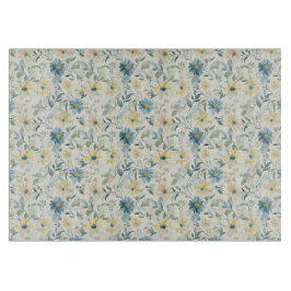 Soft Meadow Daisy Watercolor カッティングボード