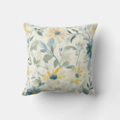 Soft Meadow Daisy Watercolor クッション (裏面)