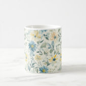 Soft Meadow Daisy Watercolor コーヒーマグカップ (中央)