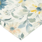 Soft Meadow Daisy Watercolor ショートテーブルランナー (コーナー)