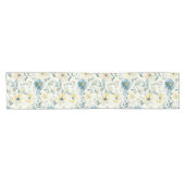 Soft Meadow Daisy Watercolor ショートテーブルランナー (横)