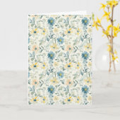 Soft Meadow Daisy Watercolor Birthday カード (黄色い花)