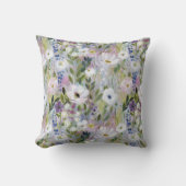 Soft Meadow Floral Watercolor クッション (正面)
