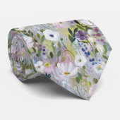 Soft Meadow Floral Watercolor ネクタイ (ロール)