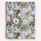 Soft Meadow Floral Watercolor ノートブック (正面)