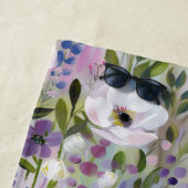 Soft Meadow Floral Watercolor ビーチタオル (インサイチュ)