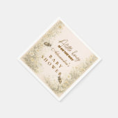Soft Meadow Honey Bee Baby Shower スタンダードカクテルナプキン (角)
