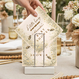 Soft Meadow Honey Bee Baby Shower スタンダードカクテルナプキン