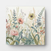 Soft Meadow Impression – Watercolor Botanical Wall フォトプラーク (正面)
