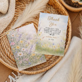 Soft Meadow Wildflower Thank You Floral サンキューカード