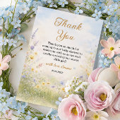Soft Meadow Wildflower Thank You Floral サンキューカード