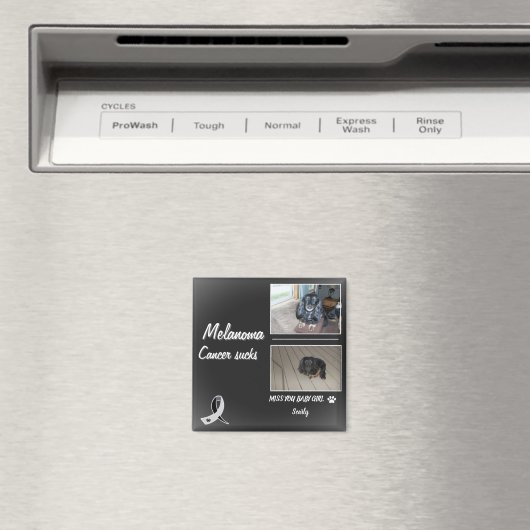 Soft Melanoma Pet Loss Tribute Layout マグネット (インサイチュ (食洗機))