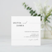 Soft Minimal Square Photo Wedding Invitation  招待状 (スタンド正面)