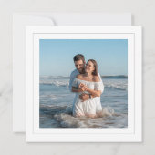 Soft Minimal Square Photo Wedding Invitation  招待状 (裏面)