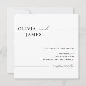 Soft Minimal Square Photo Wedding Invitation  招待状 (正面)