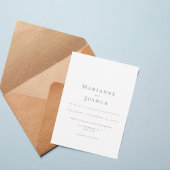 Soft Minimalist Neutral Wedding Invitation 招待状