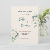 Soft Minimalist Save the Date | Editable Template 招待状 (スタンド正面)