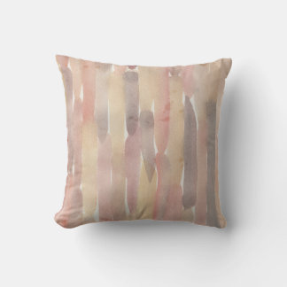 Soft Minimalist Watercolor Stripe Accent Pillow クッション