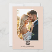 Soft Mint, Apricot & Warm Coral Floral Wedding 招待状 (裏面)